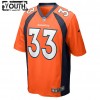 Maillot Enfant Denver Broncos Javonte Williams 33 Nike Orange 2021 NFL Draft